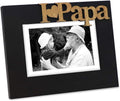 Isaac Jacobs 5x7 (Matted 4x6) Black Wood I Love Papa Photo Frame