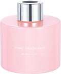 HARFINGTON Empty Glass Diffuser Bottle 140ml/4.7oz Refillable Fragrance Accessories Aromatherapy Jar Container for Replacement Reed Diffuser DIY Home Bathroom Pink with Silver Tone Cap