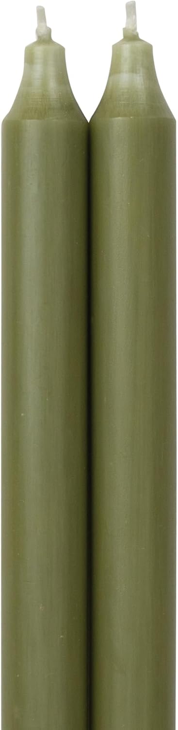 Northern Lights Candles - 12" 2pk Tapers - Moss Green - 72895