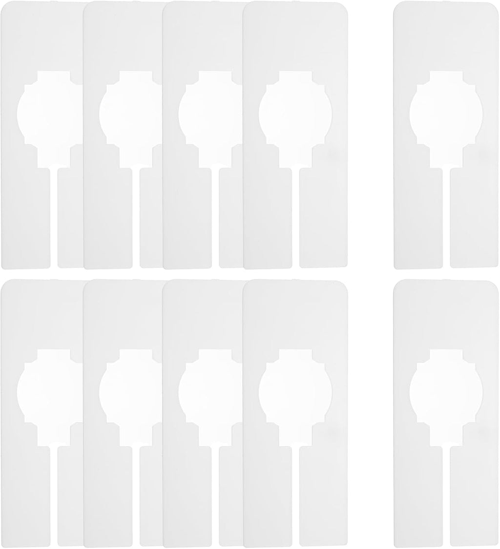 uxcell 10Pcs Clothes Dividers Rectangle Closet Rack Dividers White