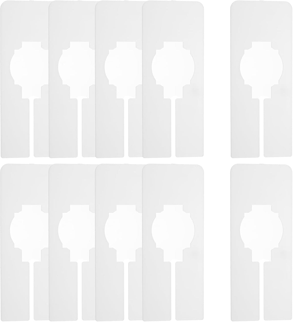 uxcell 10Pcs Clothes Dividers Rectangle Closet Rack Dividers White