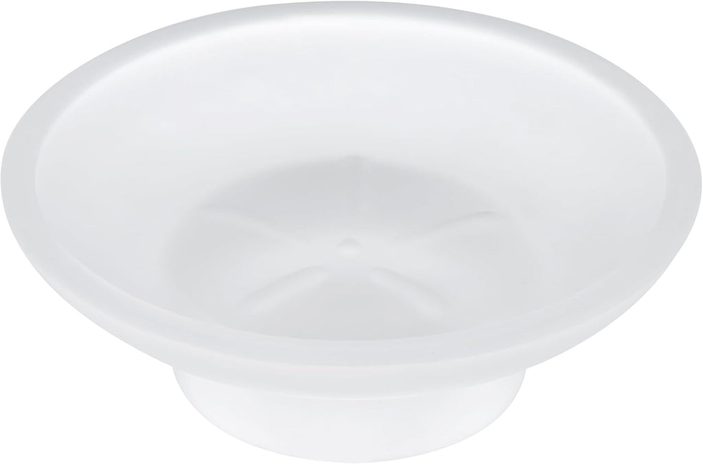 Aomasi Glass Round Soap Holder for Bathroom Shower Sink, Frosted
