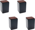 4" Self Adhesive Bed and Furniture Risers,Square Black,2.36"x3.9"