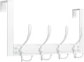 Heavy Duty Over The Door Towel Rack for Bathroom, White Door Towel Hanger