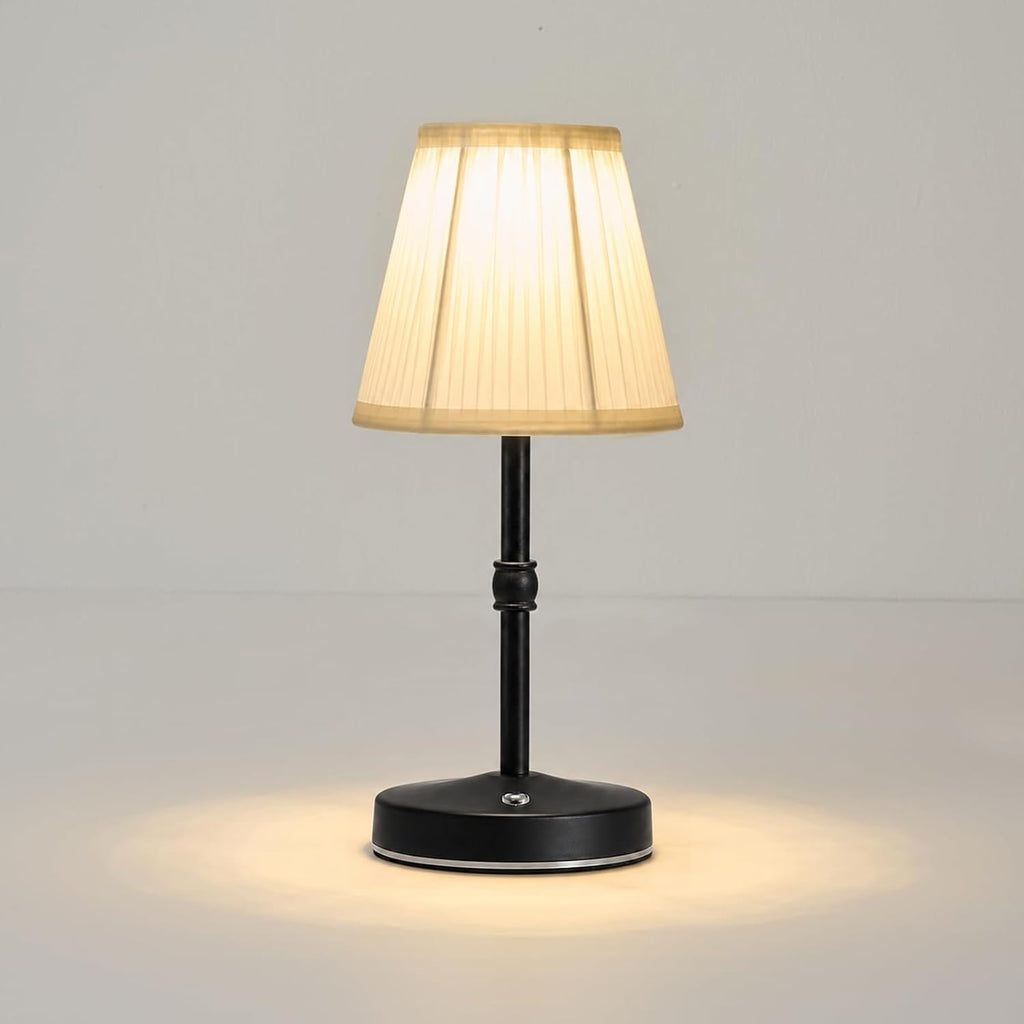 3000mah Battery Powered Lamp for Home,Small Cordless Lamps Rechargeable,3 Color Temperature 5W LED Touch Lamp Battery Operated Table Lights,Wireless Lamps for Tables,Kitchen,Living Room (Black,H11”)