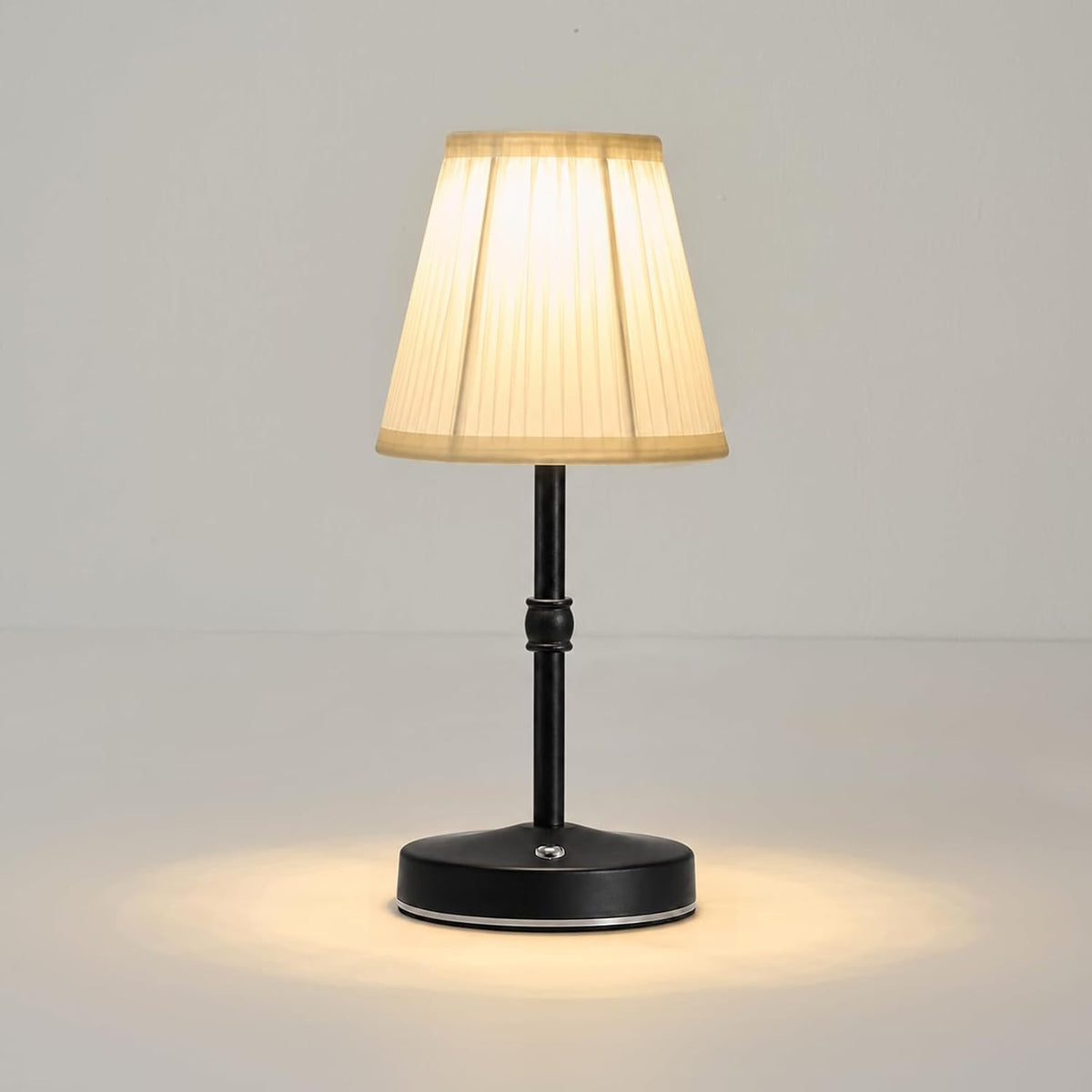 3000mah Battery Powered Lamp for Home,Small Cordless Lamps Rechargeable,3 Color Temperature 5W LED Touch Lamp Battery Operated Table Lights,Wireless Lamps for Tables,Kitchen,Living Room (Black,H11”)