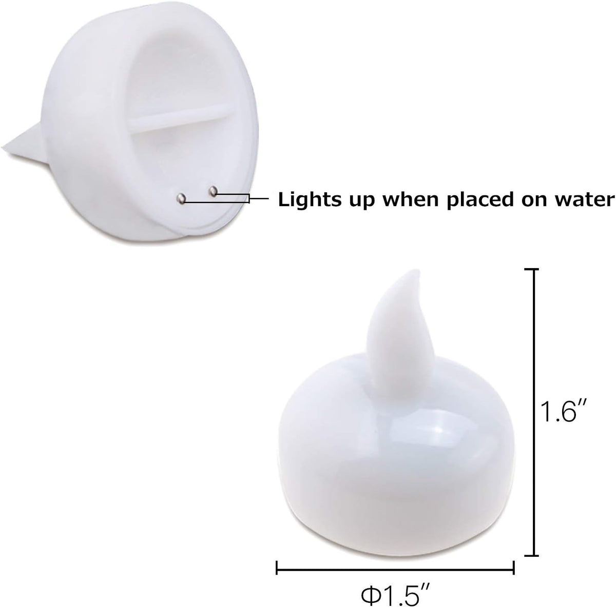 IMAGE Floating Candles, Flameless LED Waterproof Tealights,12-Pack
