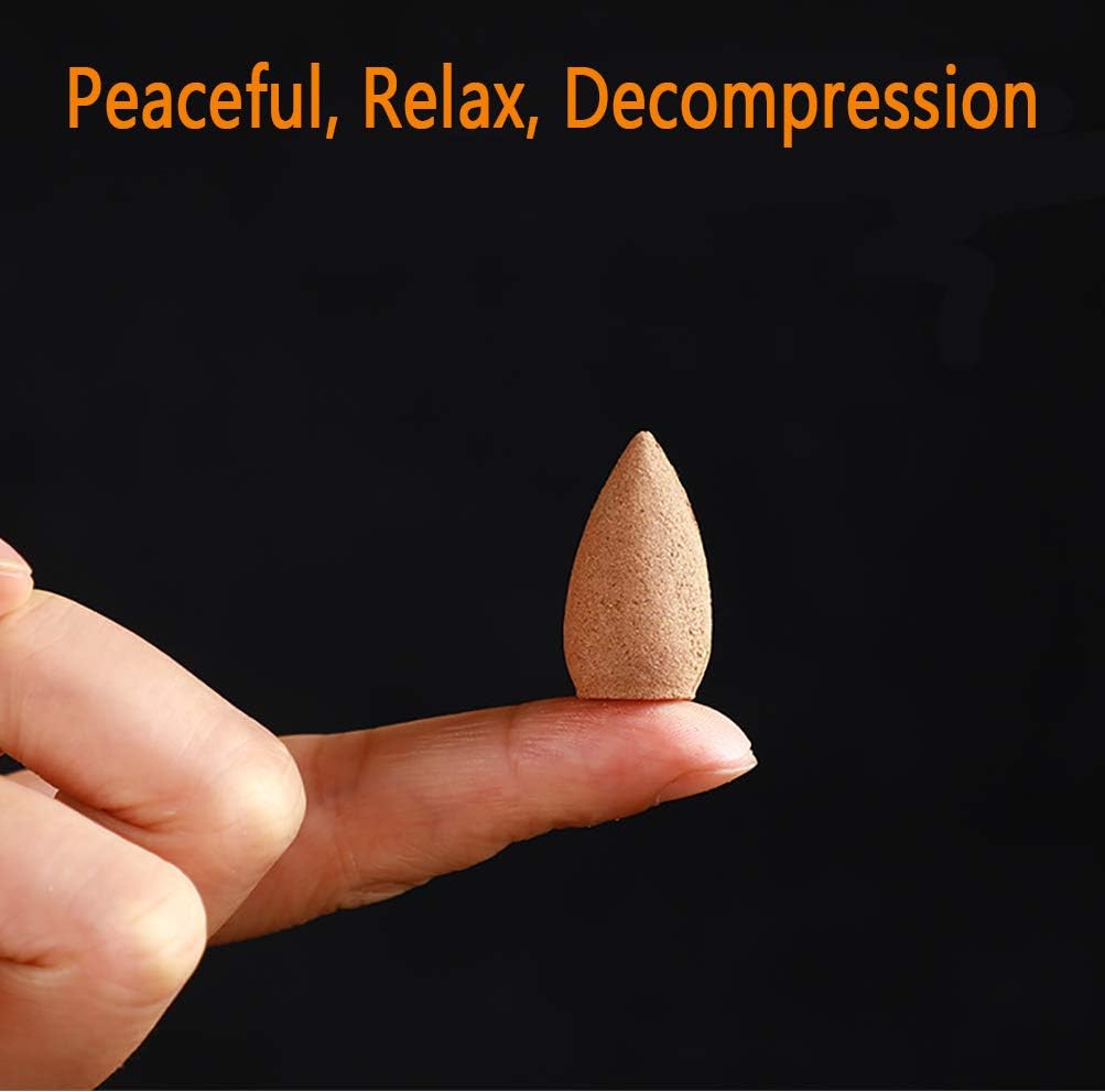 360 PCS Backflow Incense Cones 9 Kinds of Incense Cones for Waterfall Natural Scents for Backflow Incense Burner
