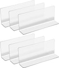 iplusmile 6Pcs Clear Shelf Dividers for Closet Organization, Acrylic L Shape Separator Clapboard Organizer Vertical Tray for Storage Book, Clothes, Bag, and Purse