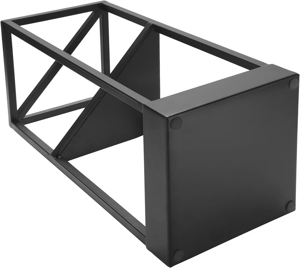 MyGift 20 Inch Tall Black Metal Geometric Umbrella Stand with Drip Tray