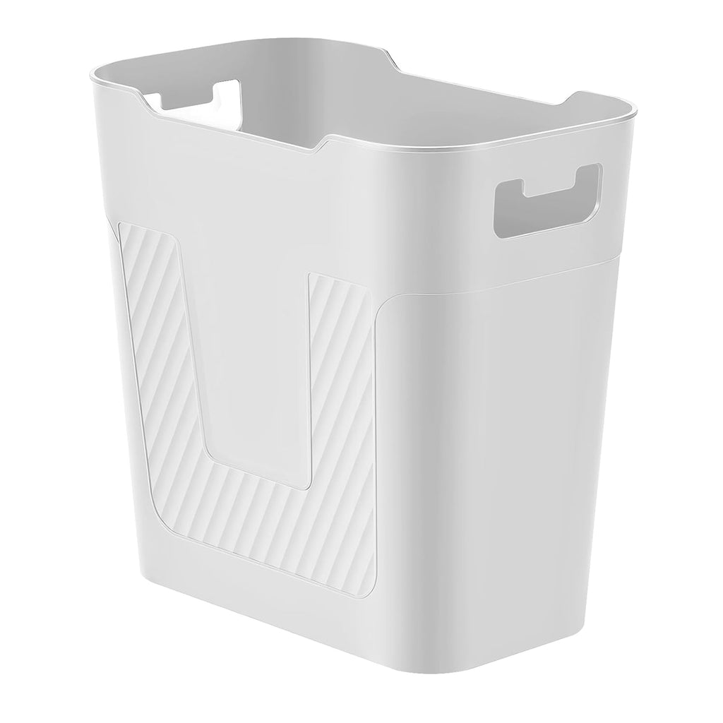 Small White Trash Can Wastebasket 2.2 Gallon Badroom Garbage Can
