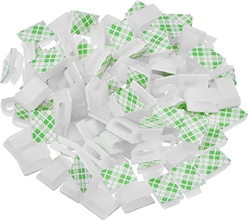 Hicarer 100 Pcs Christmas Adhesive Cable Clips Cord Holder