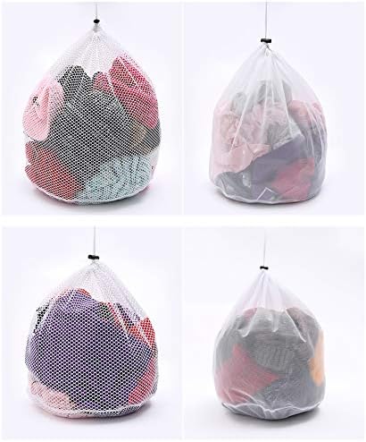 Mesh Laundry Bag - With Drawstring,19.6×27.5 inch Large Laundry Bra Underwear Products Laundry Bags Baskets Mesh Bag Household Cleaning Tools Accessories Laundry Wash Care (Coarse Mesh-2PCS)