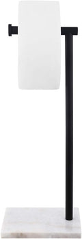 KES Toilet Paper Holder Stand with Marble Base, 20.3 in Height, Matte Black