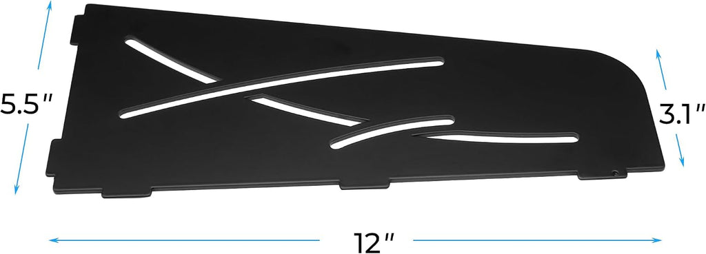 FerdY 2-Pack 12" Matte Black Recessed Corner Shower Shelf, for Tiled Bathroom Walls, 304 Stainless Steel Floating Shelf, Shower Caddy Storage Shelves, No Drilling Required, Trapezoidal