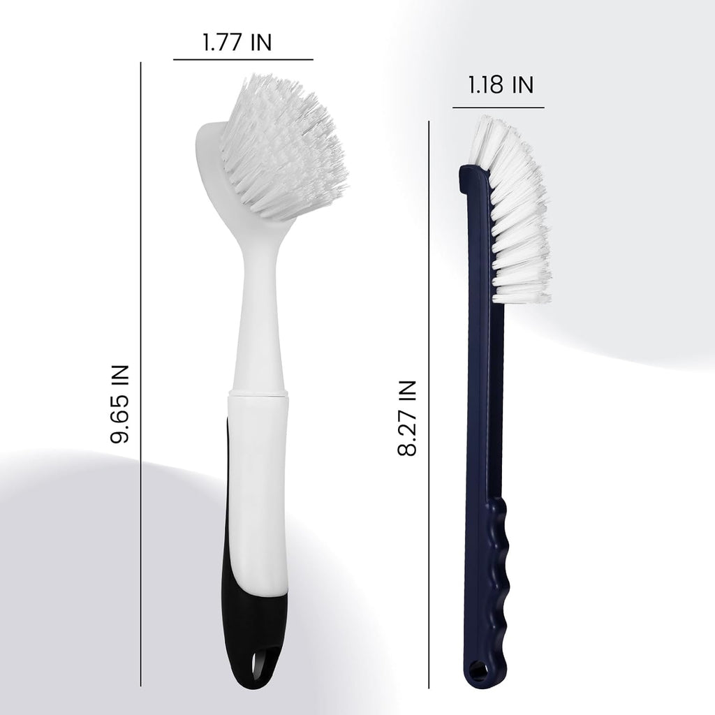 Dish Brush 2 Pack Dish Scrub Brush and 2 Pack Grout Brush