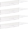 Weiai Clear Acrylic Floating Shelves 12 Inch Wall Mount Shelf for Storage 4pack