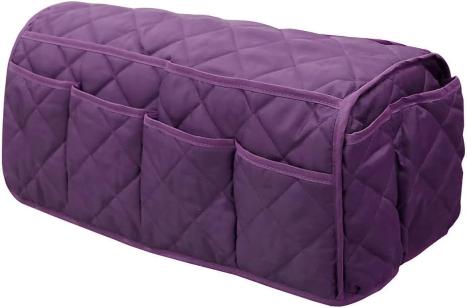 Armchair Caddy for Recliner Sofa Remote Control Holder Organizer for Recliners Purple Sofa Armrest Cover with 14 Pockets for Armchair Organizer