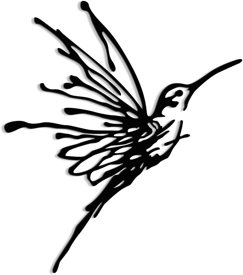 XORT 3D Hummingbird Metal Wall Art, Outdoor Decor Sculpture Sign