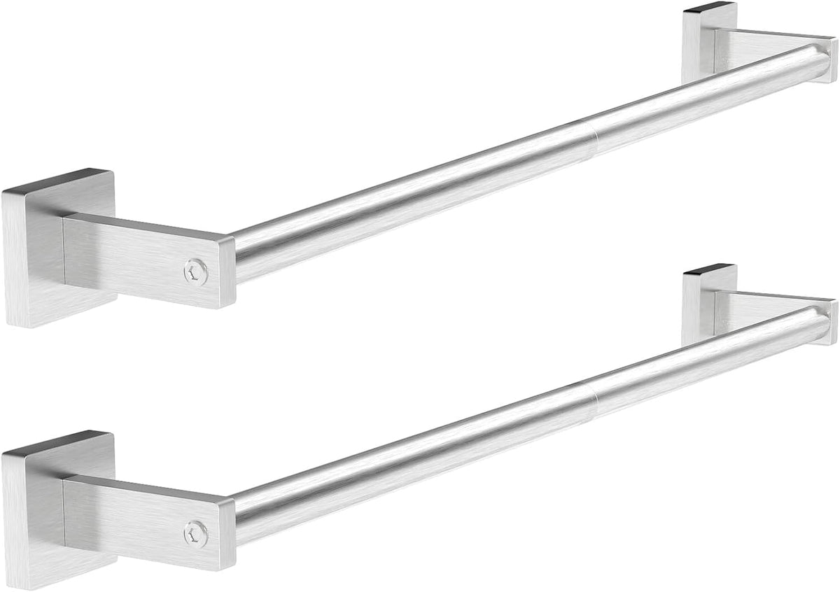 MKO Towel Bar for Bathroom, 24" Wall Mounted Towel Rack, Brushed Nickel