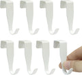 8 Pcs Over Cabinet Door Hook, J-Shape Carbon Steel, White
