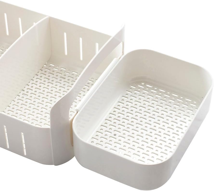 YouCopia RollOut Caddy Rolling Storage Bin with 2 Adjustable Dividers and Removable Basket for Kitchen and Bathroom Under Sink Organization, 8" Wide