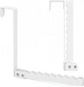 FYY Over The Door Hooks Hanger, 2 Pack Collapsible Folding Over Door Clothes Drying Rack Space Saving Laundry Hanging Storage Hook for Clothing, Coats, Towels for Bedroom Bathroom White
