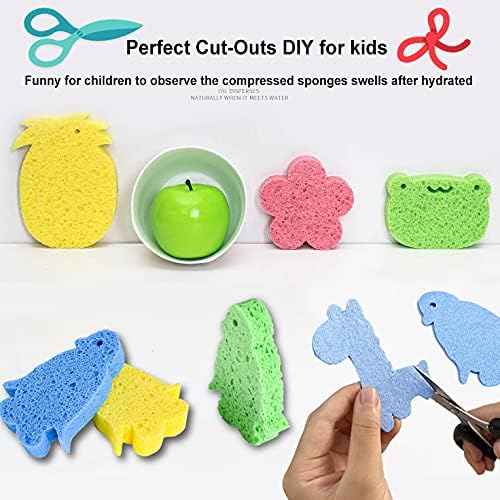 METUUTER Kitchen Sponges 12 Pack Natural Cellulose for Non Scratch Cleaning