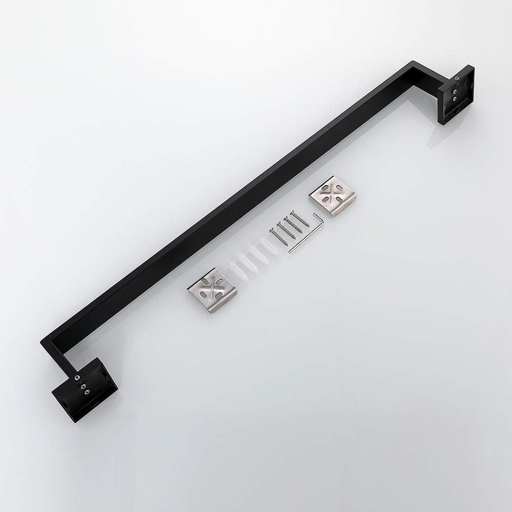 TASTOS Black Single Towel Bar 23.6-Inch Bathroom Towel Holder