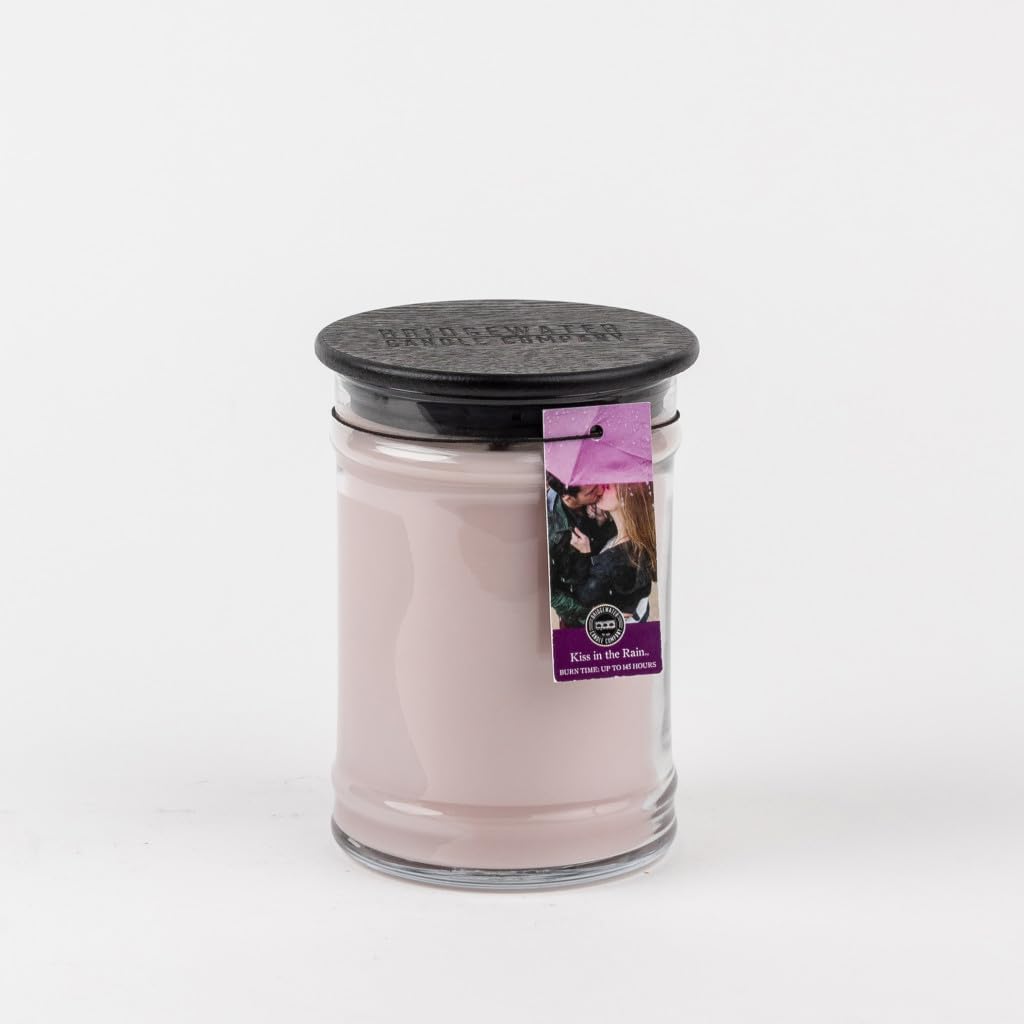 Bridgewater Candle 18oz Large Soy Wax Blend Fragranced Jar Candle-Kiss in The Rain