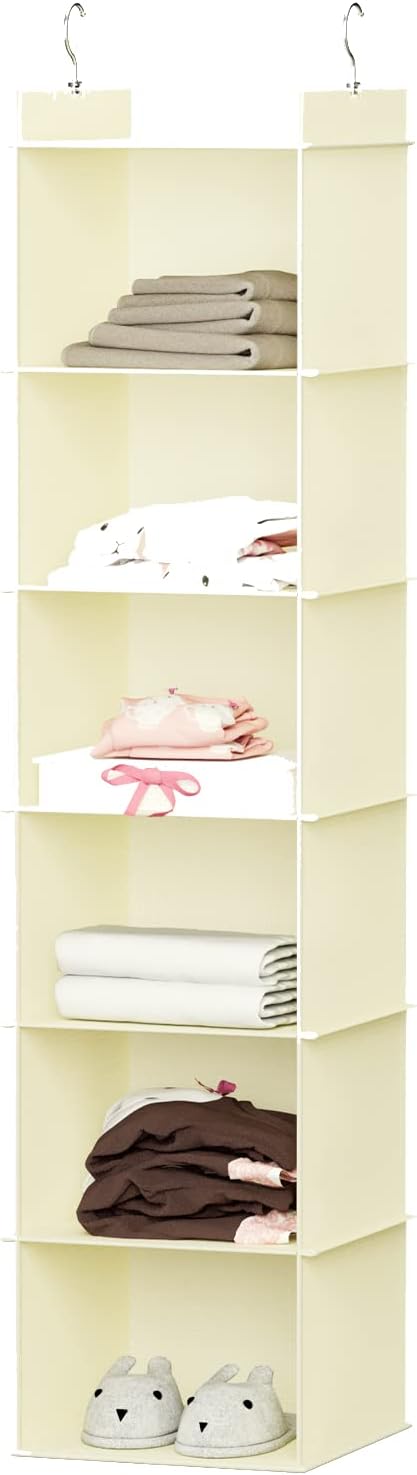 YOUDENOVA Hanging Closet Organizer, Closet Organizers and Storage, Beige