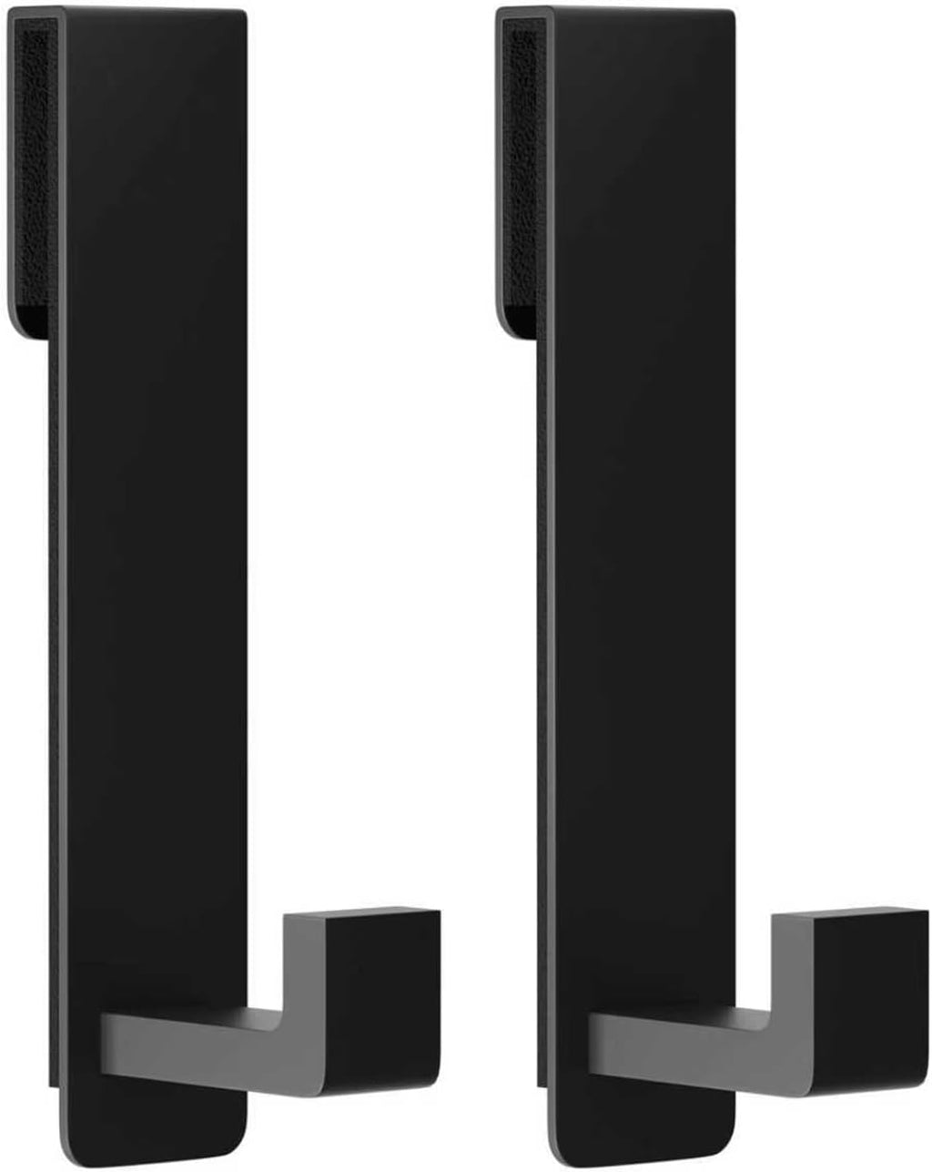 HUFEEOH Black 2-Pack 7.5-Inch Shower Door Towel Hooks, L-Shaped