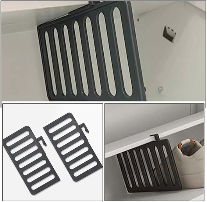 PRETYZOOM Shoe Rack Divider for Shoe Cabinet Closet Shelf Divider with Flip Stopper Anti-Tip Organizer for Entryway Storage 2 Pack 6.57 X 3.30 X 0.19 in