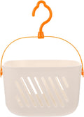Angoily Small Shower Caddy, Plastic Hanging Basket for Shower with Hook