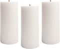 Pillar Candles 2.8x6 Inch 3 Pack White – CW Studio Unscented 70 Hour Long Burn, Smokeless Dripless Premium Wax with Cotton Wick – for Weddings, Events, Home & Rustic Decor