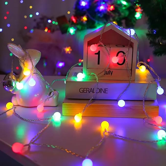 LED Globe String Lights, 33ft 100 LED Connectable Easter String Lights with 8 Modes, Waterproof Easter Fairy Lights for Indoor Outdoor, Party, Wedding, Bedroom, Easter Decorations- Multicolor