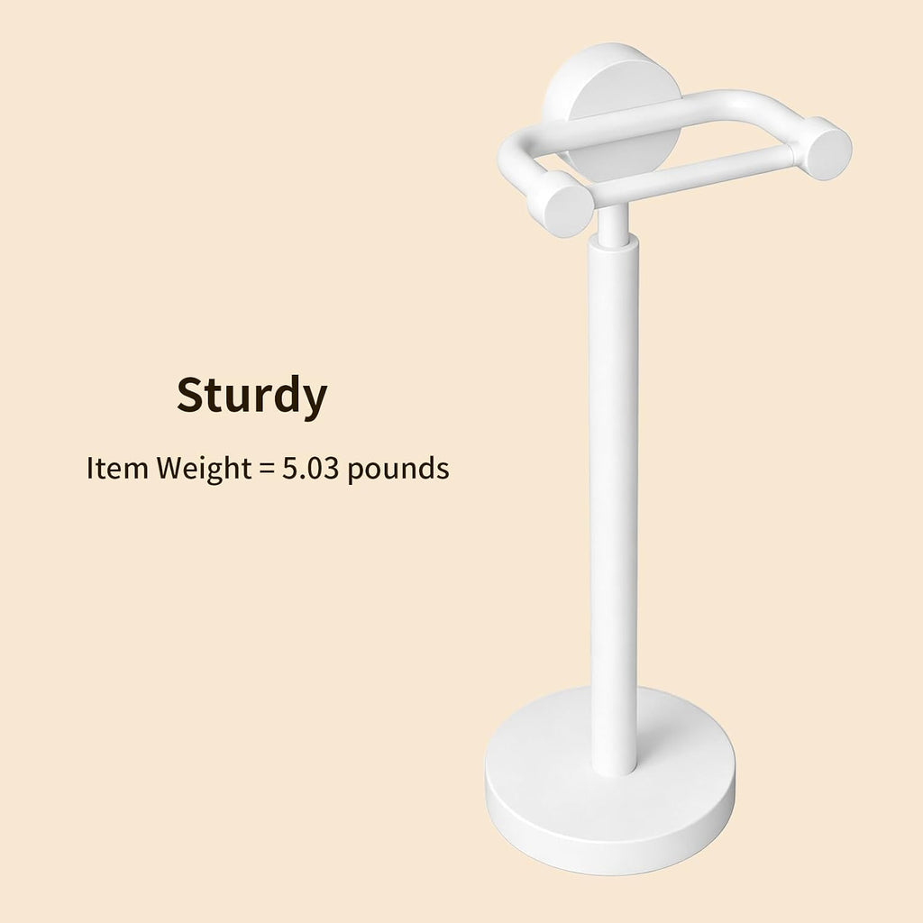 YUMORE Free Standing Toilet Paper Holder Stand Heavy Weighted Base