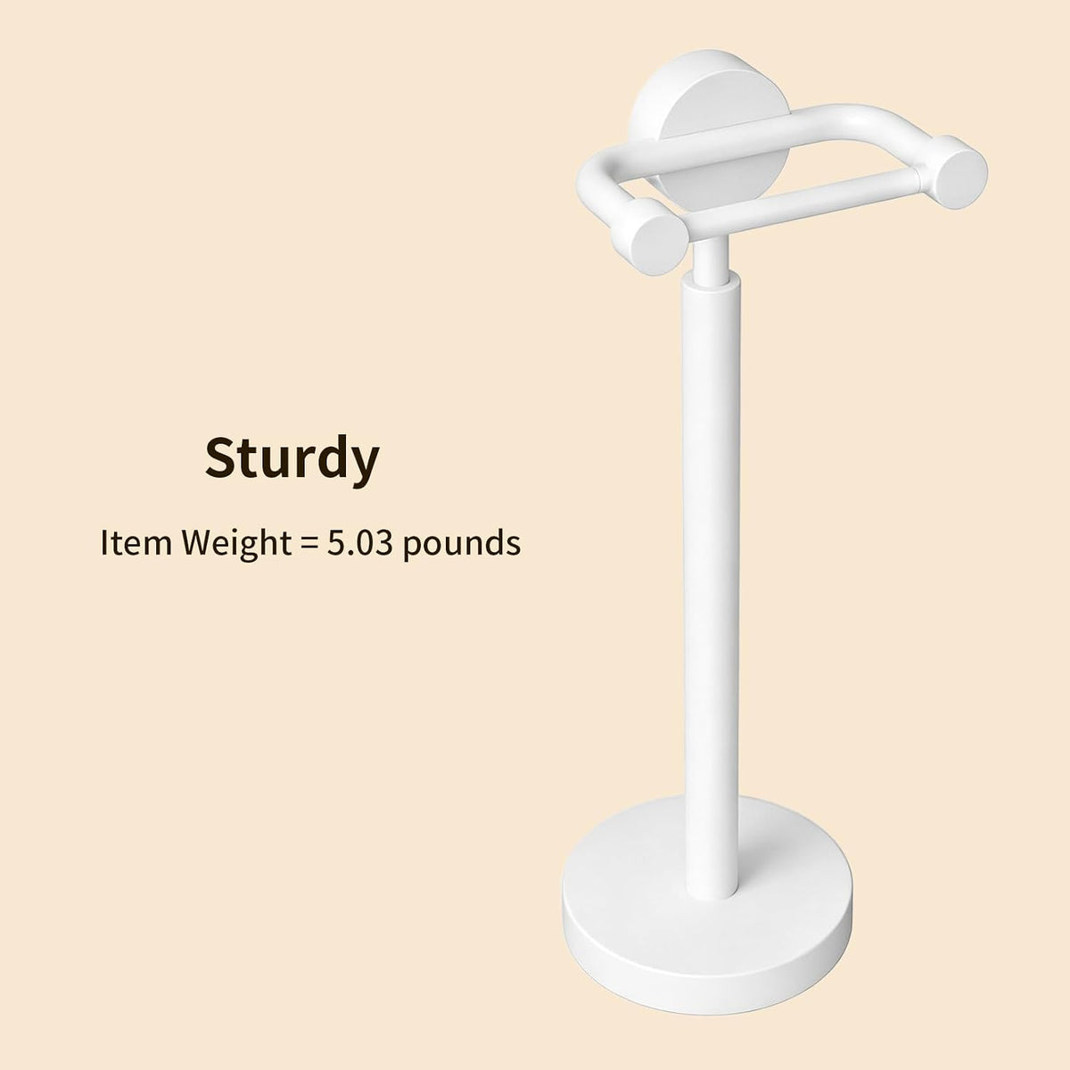 YUMORE Free Standing Toilet Paper Holder Stand Heavy Weighted Base