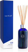 Capri Blue Blue Jean Reed Diffuser Set - Includes Sticks - Fragrance Oil - and Glass Bottle - Scented Room Freshener - Cobalt (8 Fl Oz)