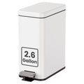 Cesun 2.6 Gallons Small Bathroom Trash Can with Lid Soft Close, White