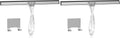 AmazerBath Squeegee for Shower Glass Door, Shower Squeegee for Glass Doors - All-Purpose Squeegee with Hook for Shower Doors, Windows, Mirrors, Tiles and Car Glass, 12 Inches - Clear (Pack of 2)
