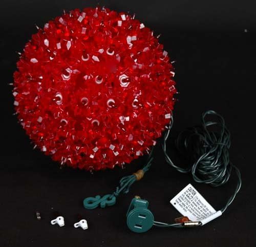 Novelty Lights 7.5in 100 Light Red Starlight Sphere, Christmas Ball Lights