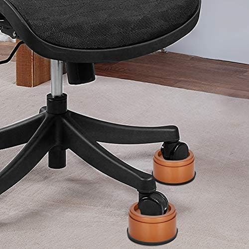 iPrimio Bed Risers 2" Lift, Heavy Duty, Round Caster Cup, Brown, 8 Pack
