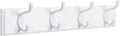 SONGMICS Wall-Mounted Coat Rack, 4 Dual Metal Hooks