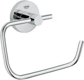GROHE 40689001 Essentials Wall-Mounted Toilet Paper Holder, Starlight Chrome