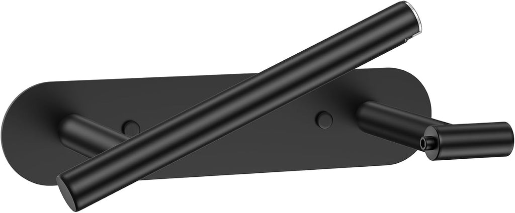 Adhesive or Screw Toilet Paper Holder, Matte Black Toilet Roll Holder