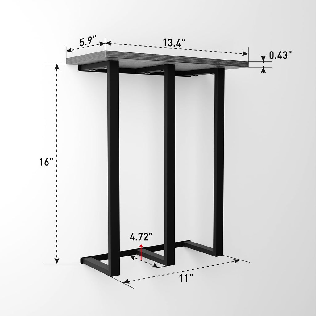 Towel Rack Wall Mounted with Shelf, Beautiful Storage for Small Bathroom, Neat Organizer for Rolled Towels, 3 Sturdy Iron Bars & Holds 25kg Weight
