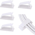 SOULWIT® 50 x Self-Adhesive Cable Management Clips for USB Cable TV, Charger, Audio, Wire Clamp for Table, Car, Office, Home