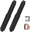 Toilet Paper Holder Roller Replacement, 2Pcs 6.5inch Plastic Toilet Paper Spring Rod Toilet Tissue Holder Replacement Spindle Replacement Rod fits Extra Large Bathroom Tissue Rolls (Black)