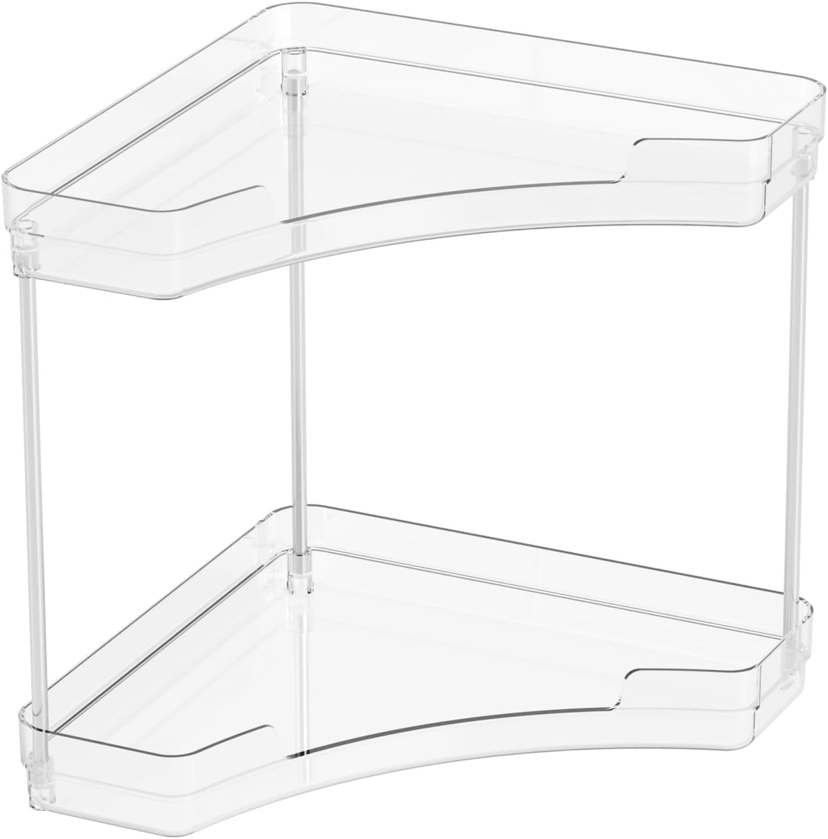 Yieach 2 Tier Corner Bathroom Counter Organizer,Clear Sink Shelf,Bathroom Corner Organizer and Storage for Restroom,Vanity Countertop,Two Tier Small Sink Organizers & Rack for Makeup,Beauty Product